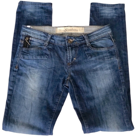 Denim Blue Jeans Oxbow Slim Jeans Men’s Cotton Jeans - Picture 4 of 8